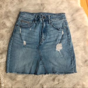 Calvin Klein Denim Blue Jean Stretchy Skirt